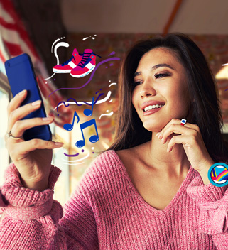 #PraCegoVer Texto: CARTÃO VIRTUAL - Tá no App Bradesco Cartões e na segurança das suas compras on-line.